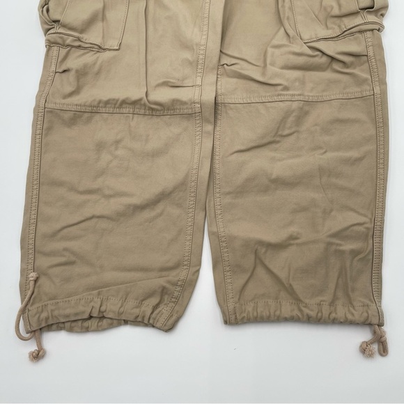 Aritzia TNA Surplus Division Cargo Pants Tan Beige Sz 4 High Rise Tie Ankle - Picture 14 of 15